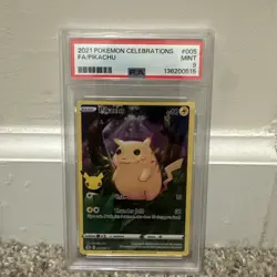Pokemon Pikachu TCG Holo Rare Card Celebrations 005/025 PSA 9 Mint 2021 25th - Image 1
