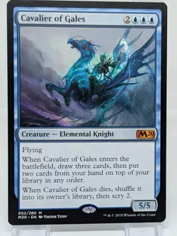 Cavalier of Gales Core Set 2020 / M20 PLD Blue Mythic Rare MAGIC CARD - Image 1