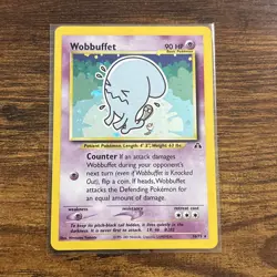 Pokemon TCG Wobbuffet Neo Discovery Holo Card 16/75 Unlimited Rare, LP Condition - Image 1