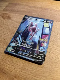 Pokemon TCG Mewtwo v Alt Art Full Art Holo Ultra Rare Card 072/078 Pokemon Go - Image 2