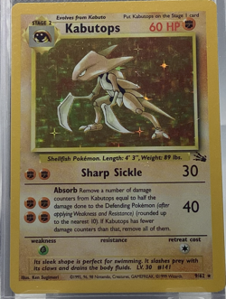 Kabutops Holo 9/62 Fossil Set 1999 Vintage Pokemon Card RETIRED - Image 1