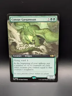 MTG - Canopy Gargantuan - EXTENDED ART - Creature Dragon- TDC 85 - Rare - NM - Image 1