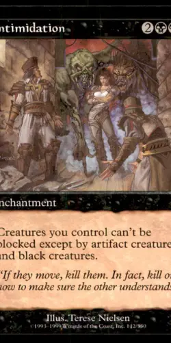 Intimidation LP Light Play Mercadian Masques MTG [10627] - Image 1