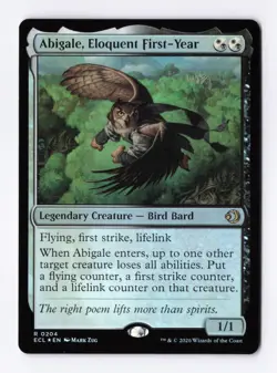 Abigale, Eloquent First-Year (Foil) 0204 (R) MTG Lorwyn Eclipsed (ECL) - Image 1