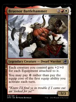 Bruenor Battlehammer LP Light Play Dungeons & Dragons MTG [10873] - Image 1