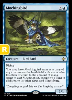 MTG Mockingbird Bloomburrow Rare Creature Bird Bard NM - Image 1