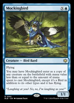 MTG Mockingbird Bloomburrow Rare Creature Bird Bard NM - Image 2