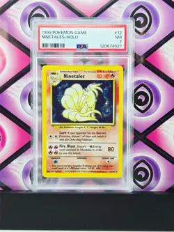 1999 Pokemon Base Set Unlimited Ninetales Holo 12 PSA 7 NEAR MINT Ships Fast!!! - Image 1