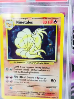 1999 Pokemon Base Set Unlimited Ninetales Holo 12 PSA 7 NEAR MINT Ships Fast!!! - Image 2