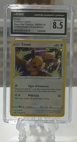 2021 Pokemon Black Star Promo Eevee SWSH118 - Holo - CGC 8.5 NM/MINT+ - Image 1