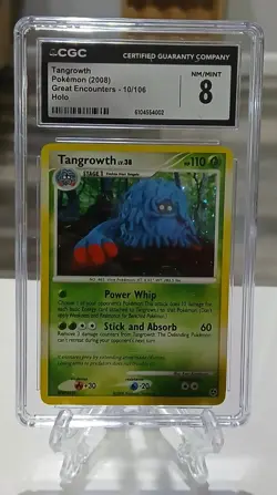 2008 Pokemon Great Encounters Tangrowth 10/106 - Holo - CGC 8 NM/Mint - Image 1