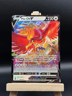 Ho-Oh V 140/195 Swsh12: Sword & Shield Silver Tempest Ultra Rare Pokemon - NM - Image 1