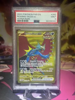 2023 POKEMON PAR EN-PARADOX RIFT HYPER RARE #262 ROARING MOON EX PSA 9 - Image 1