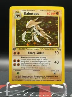 1st Edition 1999 Pokemon Kabutops Holo Fossil Set 9/62 Vintage WOTC NM - Image 2