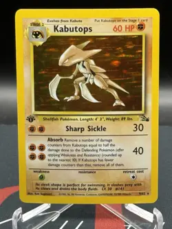 1st Edition 1999 Pokemon Kabutops Holo Fossil Set 9/62 Vintage WOTC NM - Image 3