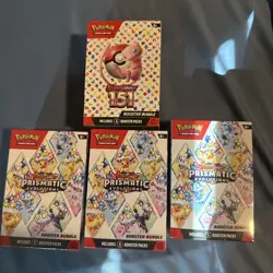 Pokemon 151 & 3 Prismatic Evolutions Booster Bundles Boxes New And Sealed - Image 1