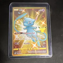Mew (Secret) 025/025 Pokemon Celebrations Holo Gold Rare Pokemon TCG Near Mint - Image 1