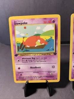 Pokemon TCG Slowpoke & Dark Slowbro #29/82 1st Edition Non Holo Team Rocket 2000 - Image 2