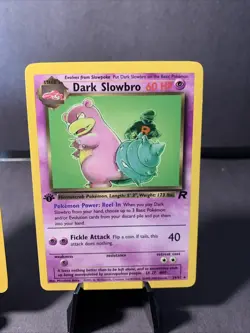 Pokemon TCG Slowpoke & Dark Slowbro #29/82 1st Edition Non Holo Team Rocket 2000 - Image 3