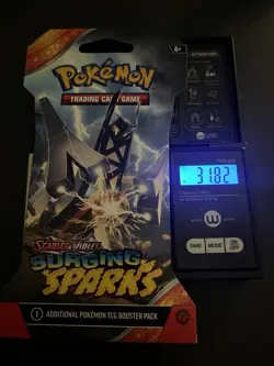 VERY HEAVY - 31.82g - Pokemon Surging Sparks Sleeved Booster Pack - SEALED! - Image 1
