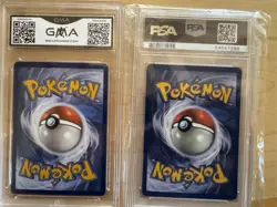 1999 Pokemon Jungle Pikachu First Edition PSA 8 & 2016 Charmander 8 - Image 2