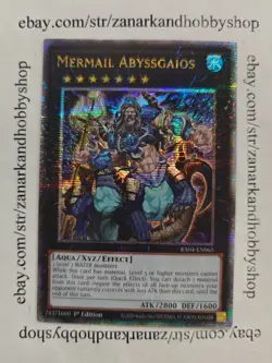 YuGiOh Mermail Abyssgaios RA04-EN065 Quarter Century Secret Rare - Image 1