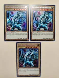 3x Yu-Gi-Oh! Blue-Eyes White Dragon CT14-EN002 Secret Rare NM/LP - Image 2