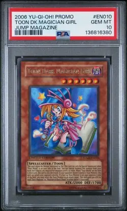 YUGIOH PSA 10 2006 Toon Dark Magician Girl JUMP-EN010 Ultra Rare Promo - Image 1