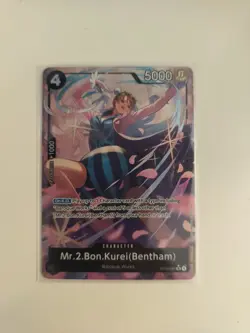 Mr.2.Bon.Kurei (Bentham) (Alternate Art) OP14-091 The Azure Sea's Seven Foil - Image 1