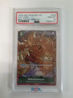 2022 One Piece Romance Dawn OP01-048 Nekomamushi - Box Topper PSA 10 - Image 1