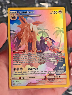 Stoutland (Secret) 248/236 Pokemon Sun & Moon - Cosmic Eclipse Trainer Art - NM - Image 1