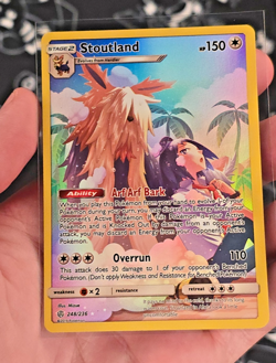 Stoutland (Secret) 248/236 Pokemon Sun & Moon - Cosmic Eclipse Trainer Art - NM - Image 2