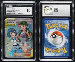 Mallow & Lana Ultra Rare Pokemon Sun & Moon Cosmic Eclipse CGC 10 Gem Mint - Image 3