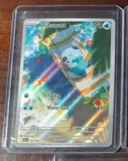 Pokemon TCG Oshawott 105/086 Illustration Rare Sv White Flare Holo En - Image 1