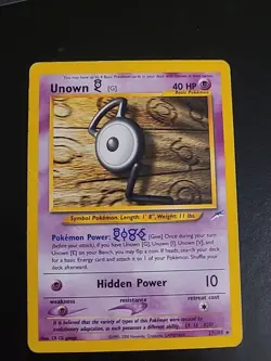 Unown G - 27/105 - Pokemon Neo Destiny Unlimited Rare WOTC Vintage LP/MP - Image 1