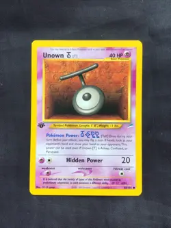 Pokemon Cards: Neo Destiny 1st Edition Common: Unown T 88/105 - Image 1