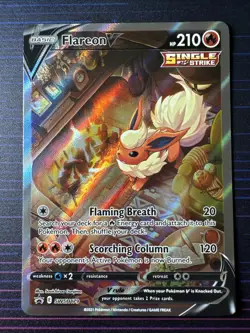 Flareon V SWSH179 Alt Full Art Holo Black Star Promo Pokemon TCG - Lot:#1 - Image 2