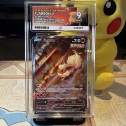 Mint Pokemon TCG Flareon v SWSH179 Black Star Promo GRADED Ace 9 Card - Image 1