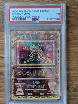 2000 Pokemon Game Movie Promo PSA 1 Ancient Mew Holo FRESH GRADE CASE - Image 1