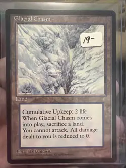 Glacial Chasm Ice Age Regular MP MTG Magic the Gathering Card - Image 1