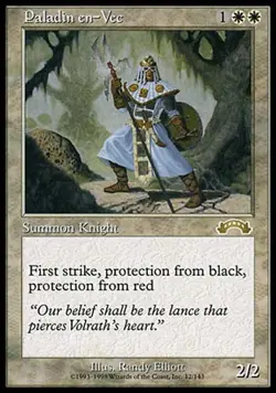 1x Paladin en-Vec Exodus MtG Magic White Rare 1 x1 Card Cards - Image 1