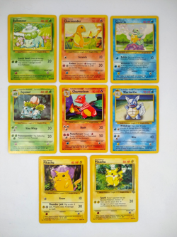 Pokemon Base Set Starters + Evolutions + Pikachus - Exact Cards! - Image 1