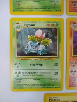 Pokemon Base Set Starters + Evolutions + Pikachus - Exact Cards! - Image 5
