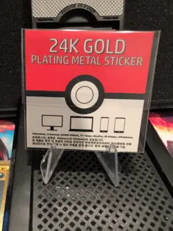 Onix Grade-able 24k Gold Plated Sticker Card Korean Pokemon NM - Image 3