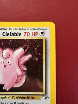 Erika’s Clefable 3/132 Holo Rare Gym Heroes Pokemon Card MP No Creases - Image 4