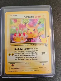 Pokemon Pikachu TCG Holo Rare Birthday Celebrations Card #24 NM/Mint Condition - Image 1
