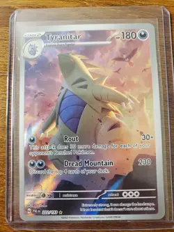 Pokemon TCG Scarlet & Violet Paldea Evolved Tyranitar Holo Card 222/193 Full Art - Image 1