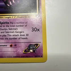 Pokemon Card - Sabrina's Haunter Gym Heroes 58/132 Uncommon 1st Edition - Image 3