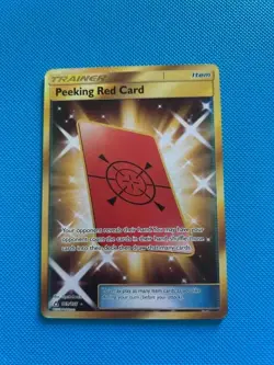 Peeking Red Card 169/156 Sm-Ultra Prism Secret Rare Holo - English - Pokemon TCG - Image 1