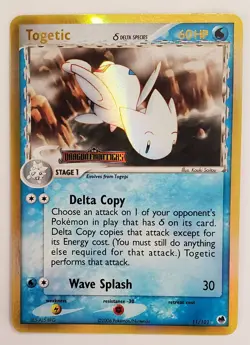 Pokemon Togetic 11/101 EX Dragon Frontiers Reverse Holo Rare Card 2006 English - Image 1